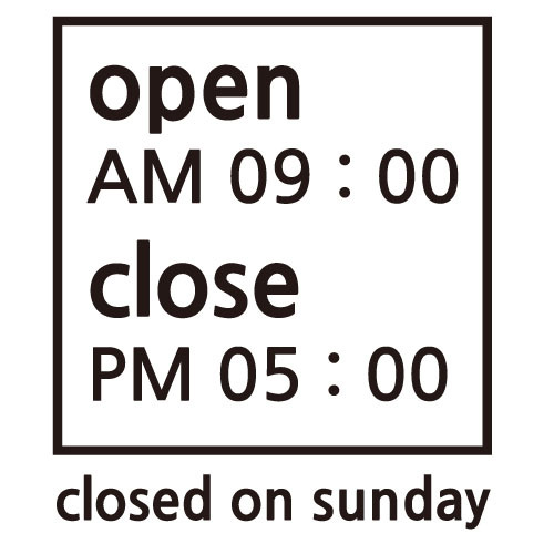( 심플오픈클로즈 5 )OPEN CLOSE 오픈 클로즈 영업시간표시용 스티커