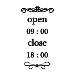 OPEN CLOSE 오픈 클로즈 영업시간표시용 스티커8