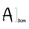 영어 3cm 나눔 손글씨 붓  글자컷팅 스티커